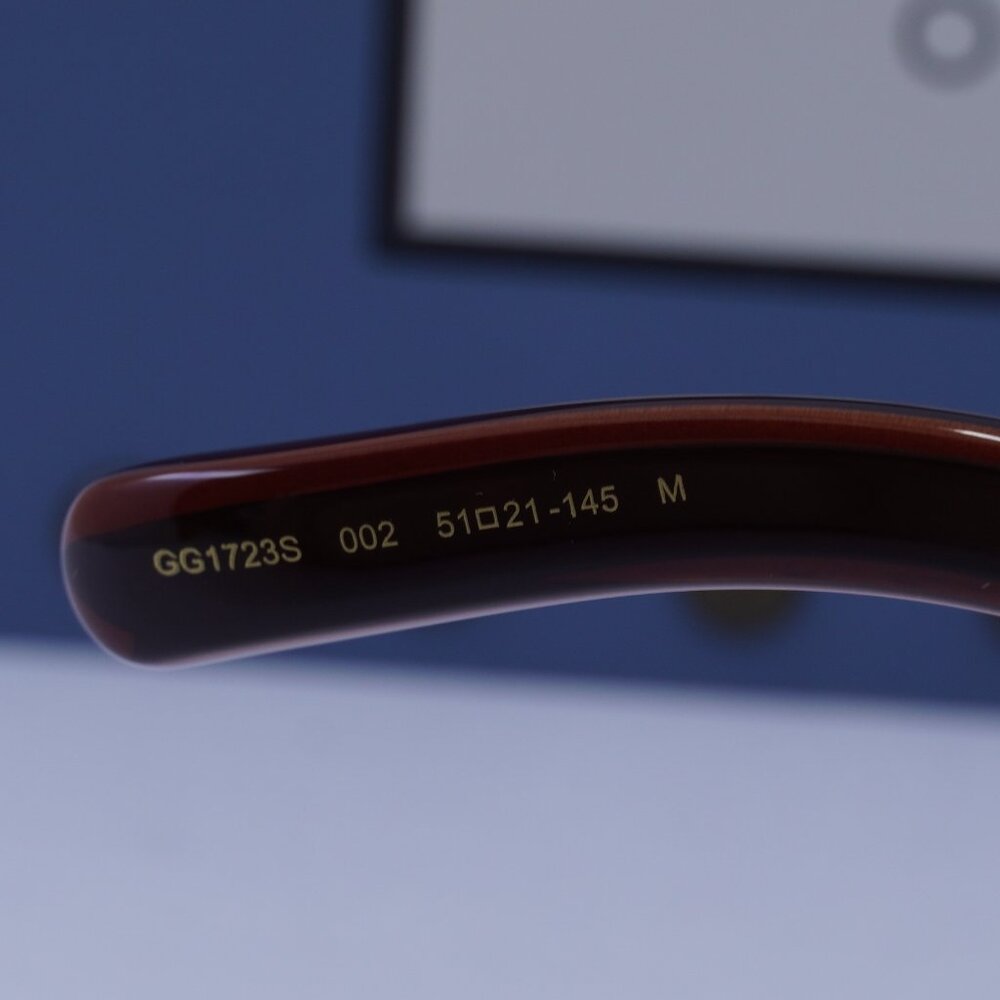 Gucci GG1723S 002 Square Sunglasses -Transparent Brown - Picture 7 of 12